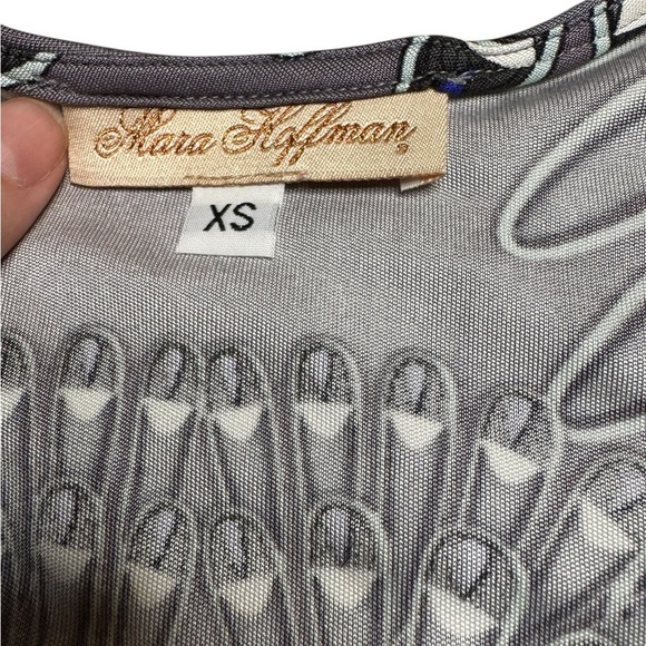 🦚✨MARA HOFFMAN Peacock Silk Jersey Trapeze Tank Tunic XS NWT✨🦚 - Picture 3 of 4